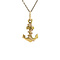 vintage Gouden vintage anker hanger 14 krt