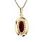 vintage Golden vintage pendant with garnet 14 carat