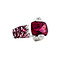 vintage Witgouden vintage ring met toermalijn en diamant 18 krt