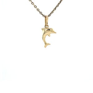 Golden dolphin pendant 14 kt