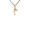vintage Gouden vintage dolfijn hanger 14 krt