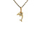 vintage Gouden vintage dolfijn hanger 14 krt