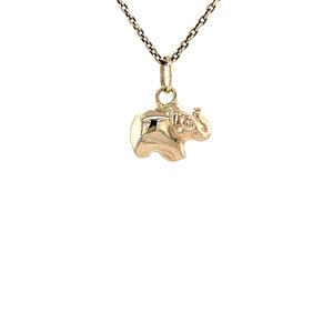 Gouden olifant hanger 14 krt
