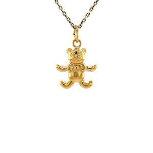Gold bear pendant 14 krt