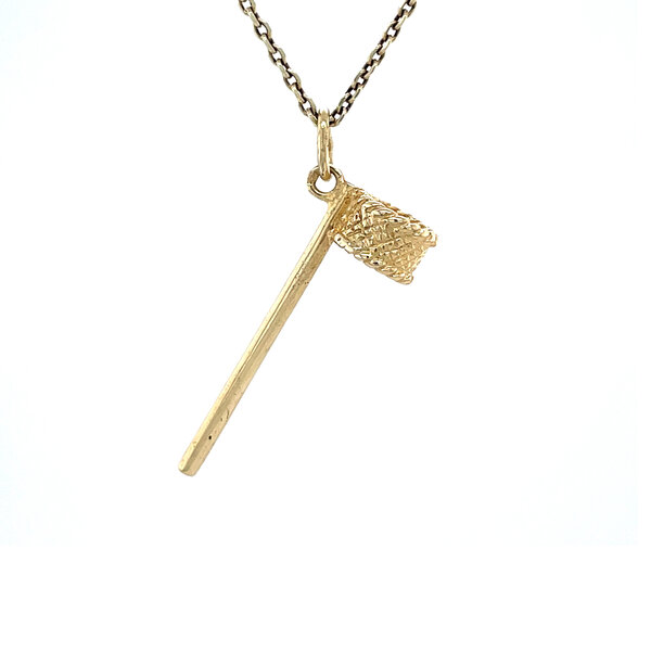 vintage Gouden vintage korfbal paal hanger 14 krt