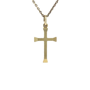 Gold cross pendant 14 krt