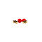vintage Golden vintage stud earrings with blood coral 14 carat