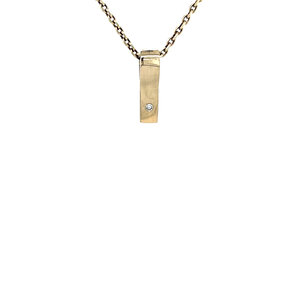 Gold pendant with diamond 14 kt