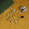 vintage Gouden vintage hanger met diamant 14 krt