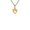 vintage Gold vintage pendant heart with dolphins 14 krt