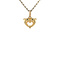 vintage Gold vintage pendant heart with dolphins 14 krt