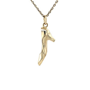 Gold heel pendant 14 krt