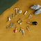 vintage Gouden vintage hanger met rookkwarts 14 krt