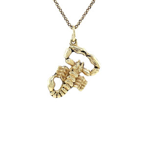 Gouden kreeft hanger 14 krt