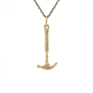 Gouden hamer hanger 14 krt
