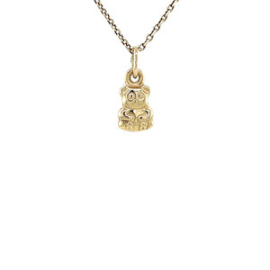 Gold bear pendant 14 krt