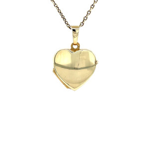 Gold heart locket 14 krt
