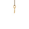 vintage Gold vintage letter O pendant with diamond 14 kt