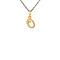 vintage Gold vintage letter O pendant with diamond 14 kt