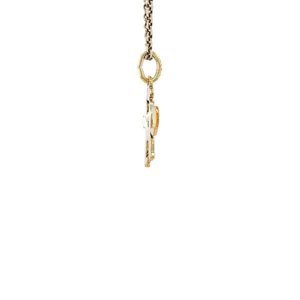 vintage Gold vintage scorpion pendant with diamond 14 kt