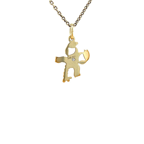 vintage Gold vintage scorpion pendant with diamond 14 kt
