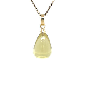 Gold pendant with prasiolite 14 krt