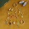 vintage Gouden vintage letter Y hanger met diamant 14 krt