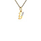 vintage Gouden vintage letter Y hanger met diamant 14 krt