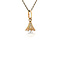 vintage Vintage gold pendant with pearl 14 krt