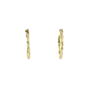 Gold twisted earrings 14 krt
