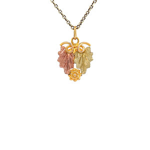 Bicolour leaves pendant 10 krt