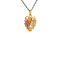 vintage Bicolour vintage leaves pendant 10 kt