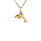 vintage Gouden vintage dolfijn hanger 18 krt