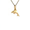 vintage Gouden vintage dolfijn hanger 18 krt