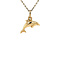 vintage Gouden vintage dolfijn hanger 18 krt