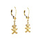 vintage Gold vintage drop earrings with bear 14 kt