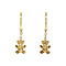 vintage Gold vintage drop earrings with bear 14 kt