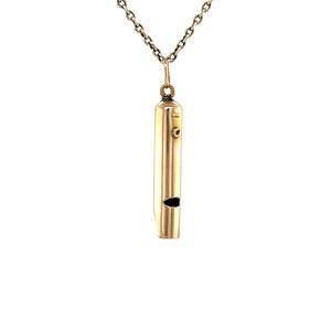 Gold recorder pendant 14 kt