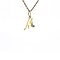 vintage Gouden vintage letter M hanger met diamant 14 krt