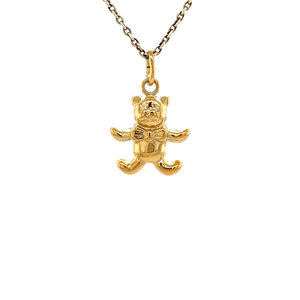 Gold bear pendant 14 krt
