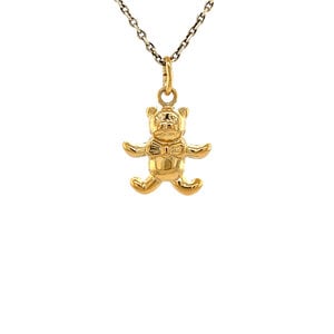 Golden bear pendant 14 kt