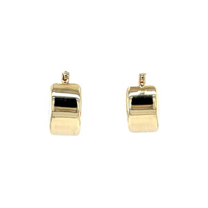 Gouden gladde oorringen 14 kt