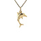 vintage Gouden vintage dolfijn hanger 14 krt