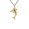 vintage Gouden vintage dolfijn hanger 14 krt