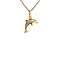vintage Gouden vintage dolfijn hanger 14 krt