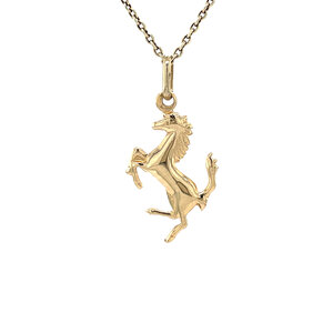 Gold horse pendant 14 krt