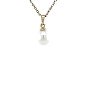 Gold pendant with pearl 14 ct