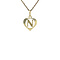 vintage Golden vintage heart pendant with letter N 14 kt