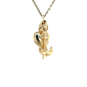 Gouden geloof, hoop en liefde hanger 14 krt