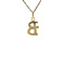 vintage Gouden vintage letter B hanger 14 krt